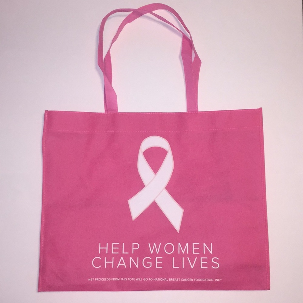 Breast Cancer Awareness Reusable Tote - Picture 2 of 2